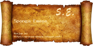 Sponga Emese névjegykártya